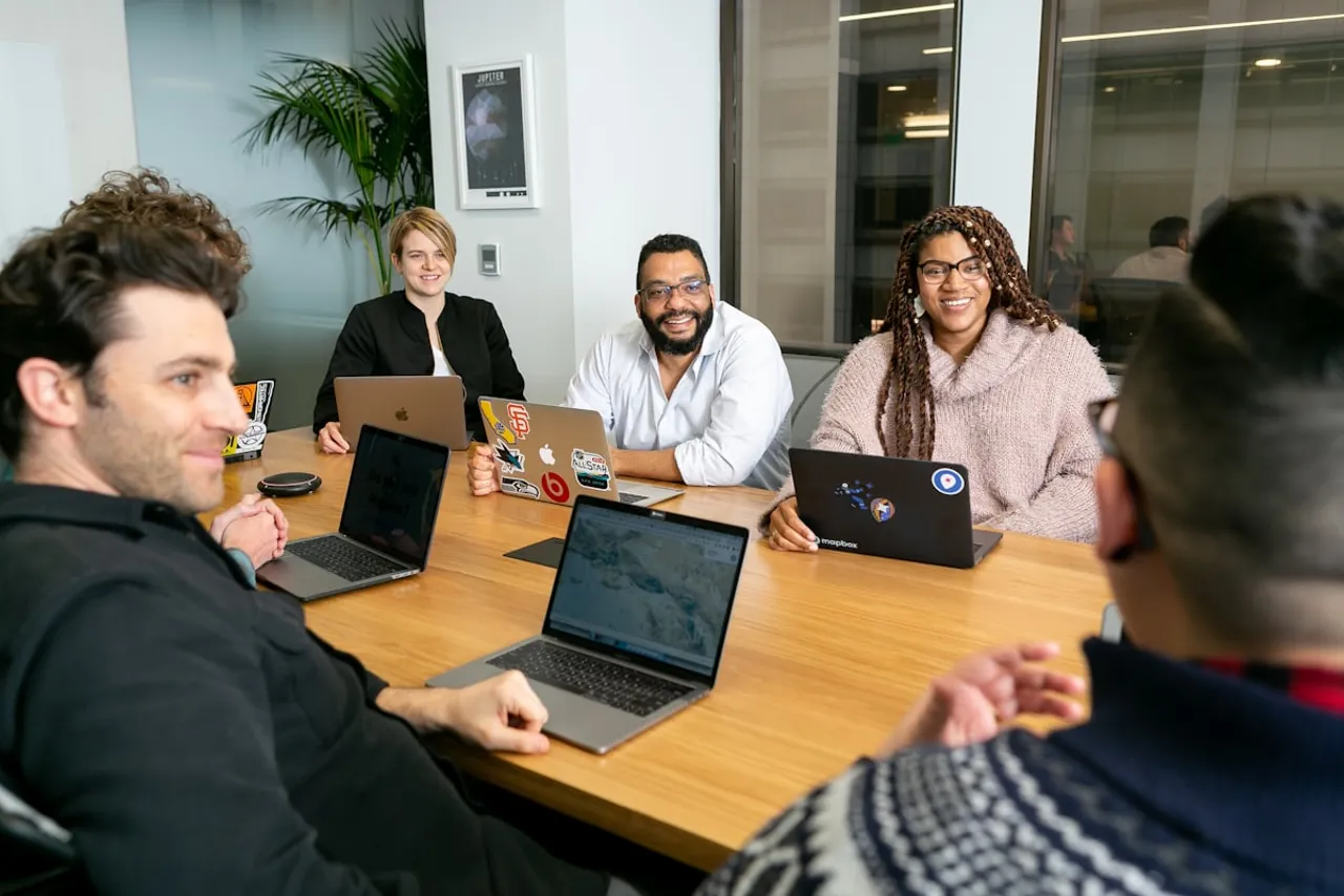 A distributed team on a call